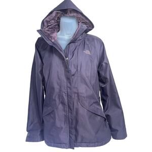 THE NORTH FACE Sz LG Purple Warm Soft Sherpa Fleece Lined Weatherproof Jacket
